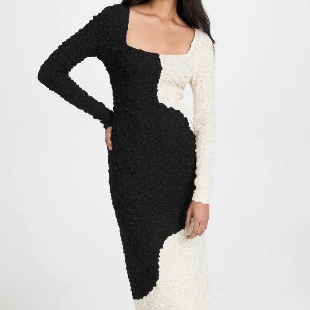 Mara Hoffman Black and White Textured Dress
